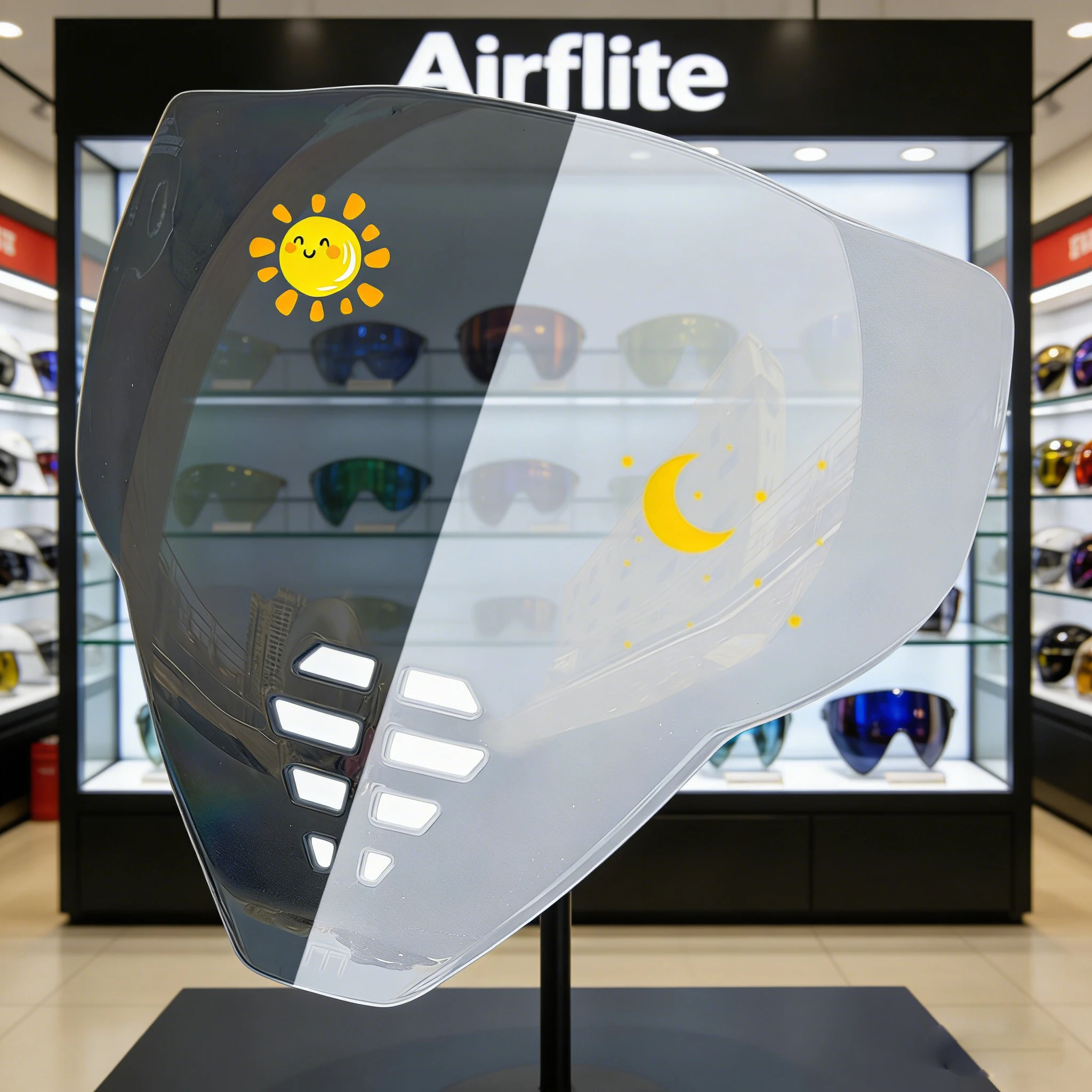 Motorcycle Helmet Photochromic Visor Lenses which Automatically Darkens & Clears Helmet lens Shield For Icon Airflite