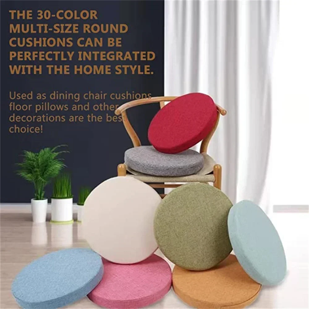 1 Piece Round Chair Cushion Non-slip Removable Washable Soft Thick Floor Futon Round Stool Dining bar Chair Outdoor 3cm/5cm/8cm