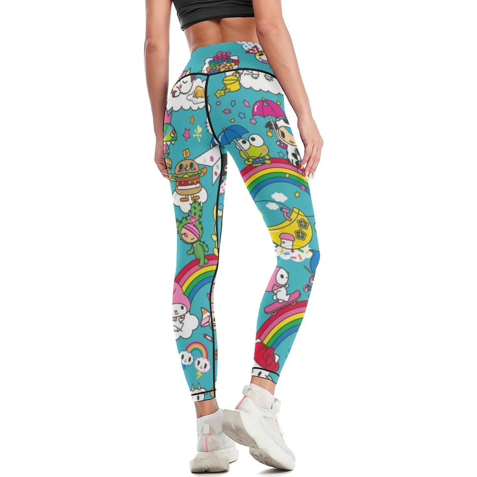 donutella and his friends unicorns mofia collaboration Leggings sporty woman gym sport pants Training pants Womens Leggings