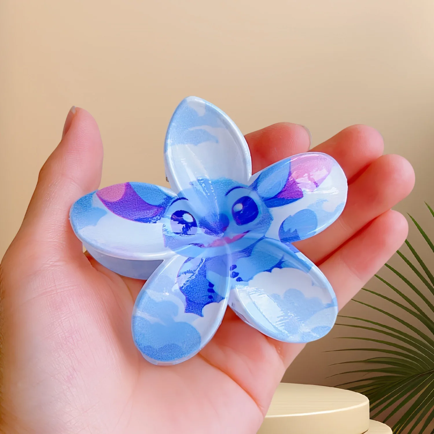 مشبك شعر ديزني ستيتش 3.35 بوصة من البلاستيك بصمة الشعر انتزاع نمط كرتوني لطيف مناسب للحفلات ملابس يومية هدية مثالية