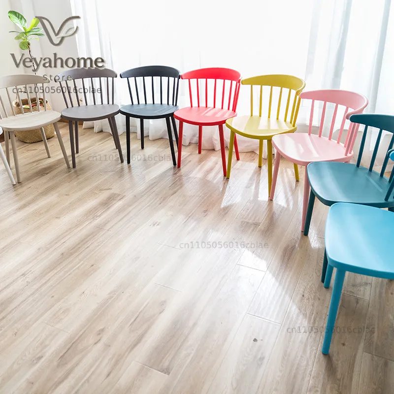 Nordic style modern Windsor chair simple plastic leisure chair home negotiation desk backrest dining
