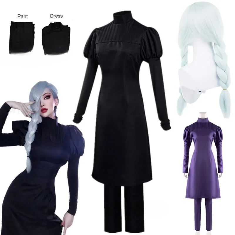 

Anime Jujutsu Kaisen Season 2 Mei Mei Cosplay Costume Braid Wig Black Dress Pants Tokyo Jujutsu High Uniform Shibuya Incident