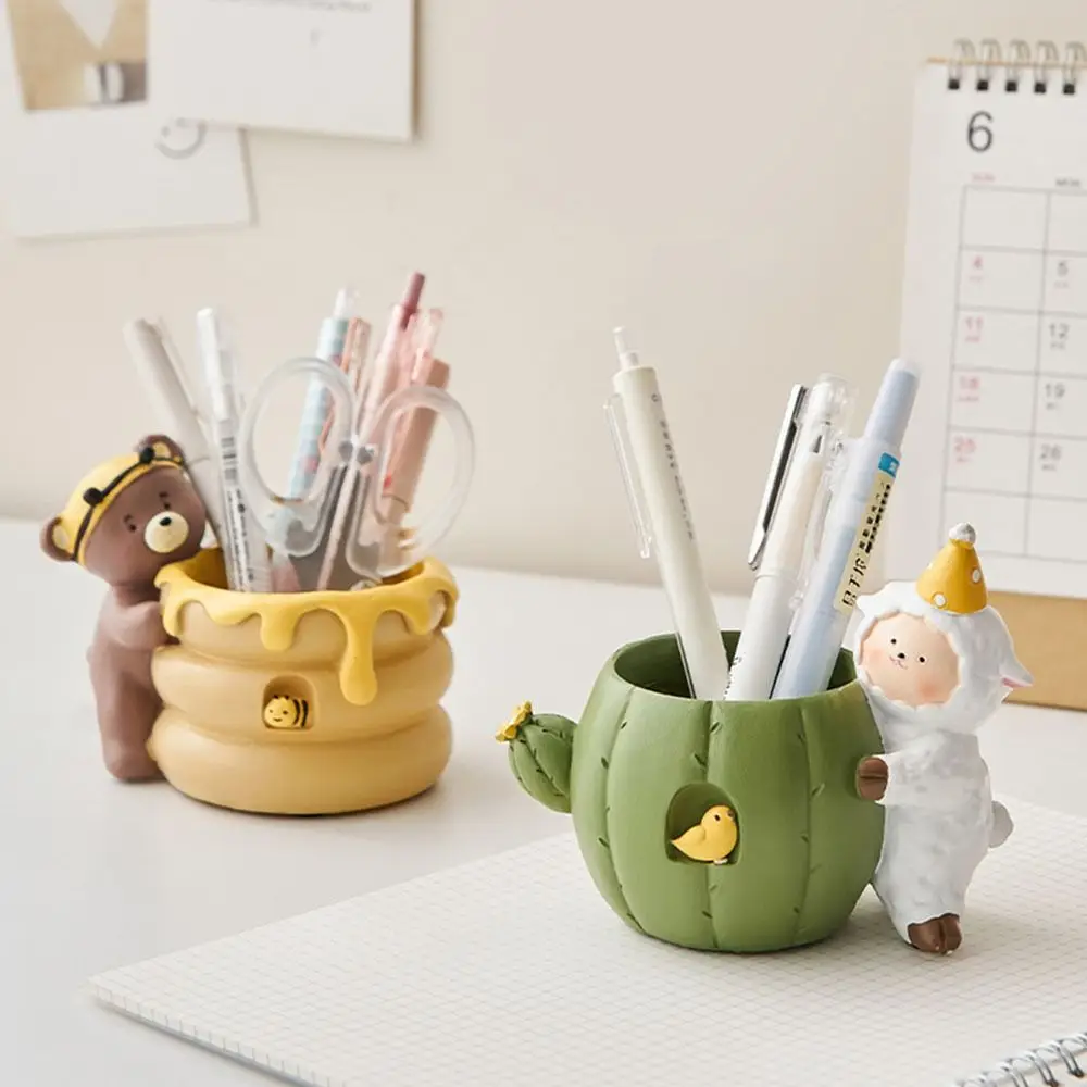 

Decorative Room Decor Gardening Cartoon Animal Ornaments Multifunctional Pen Holder Mini Basket High Appearance