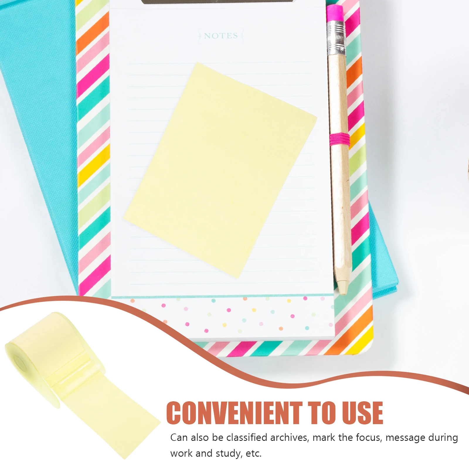 

Self Adhesive Yellow Tearable Notepad Portable Memo Pad Cute Note Paper Bulk Idea Notebook Compact Desk Office