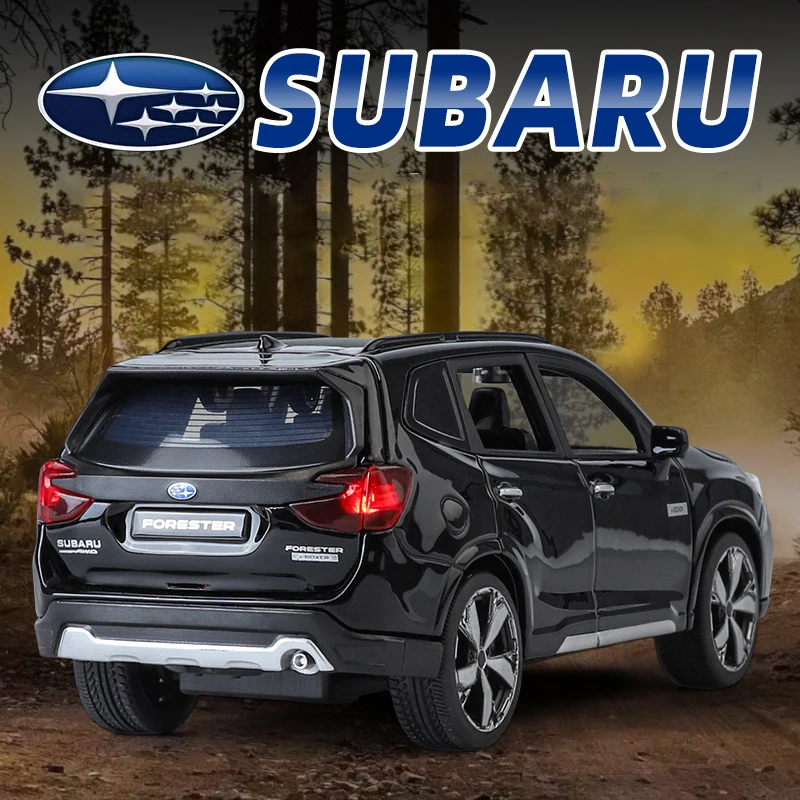 1:30 Subaru Forester SUV Alloy Muscle Car Model Sound and Light Pull Back Children\'s Toy Collectibles Birthday gift