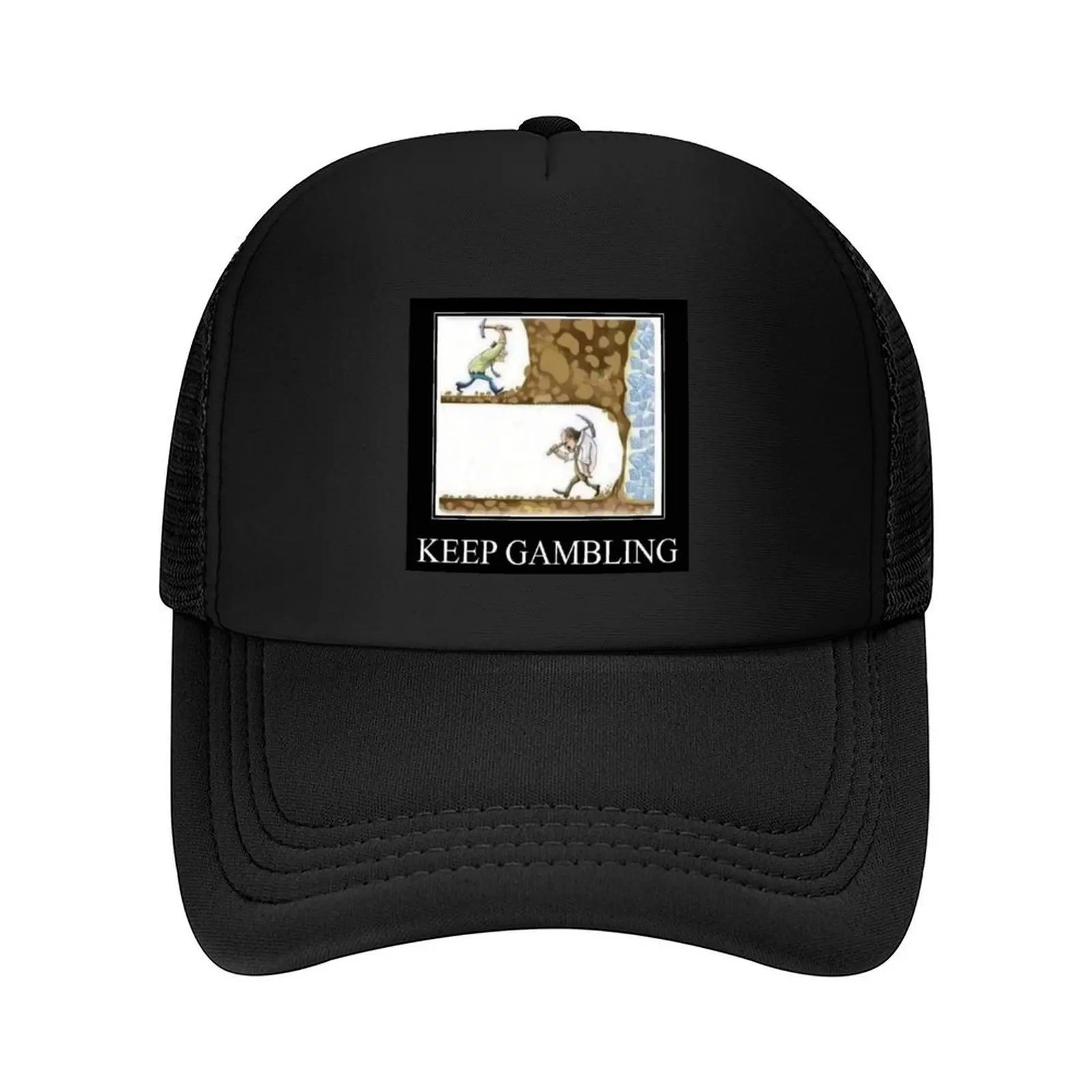 

Keep Gambling Baseball Cap men's big size hat Brand Man cap Golf Hat Man fishing caps man Caps Male Women's