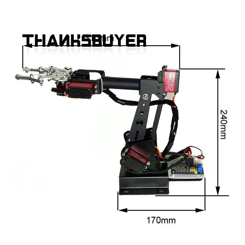 6DOF Robotic Arm Mechanical Arm with UNO R3 /16CH Control Board 6pcs KS-3620 Servos for PS2 Controller