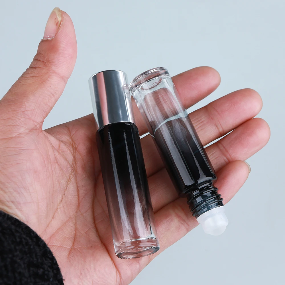 10/20/30pcs10ml botellas de rodillo de aceite esencial de vidrio grueso recargables con caja de embalaje para Perfume de fragancia