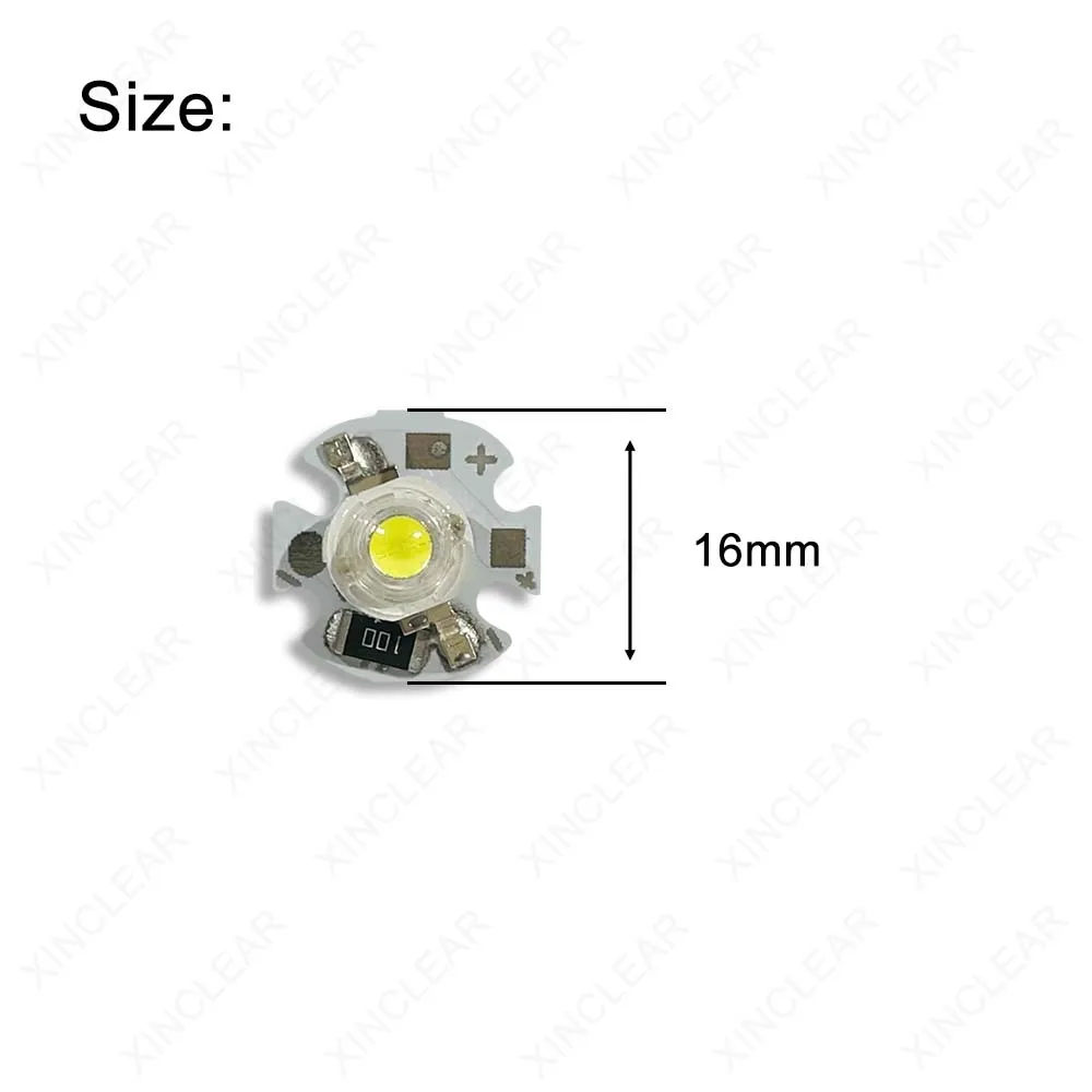 10pcs LED Light Beads 1W DC 5V 12V Warm Natural White Red Green Blue Yellow Violet LED Chips With 16mm Star PCB For DIY 1W Lamp