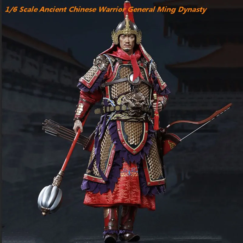 KLG-R018 1/6 Scale Ancient Chinese Warrior General Ming Dynasty Combat Suit Version Full Set 12Inch Male Solider Action Figure