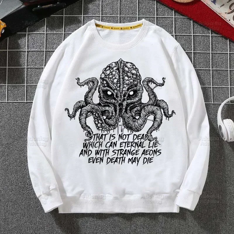 Cthulu And Lovecraft Ew People هوديي بلوزات الرجال النساء البلوز Harajuku الرجال هوديي الشارع الشهير ملابس عصرية غير رسمية