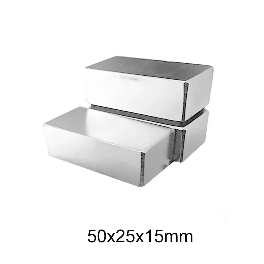 N35 50x25x15 50x25x25 50x30x10 Neodymium Bar block  Ebike motor Strong Magnets Rare Earth Small Fridge Office Search Magnetic