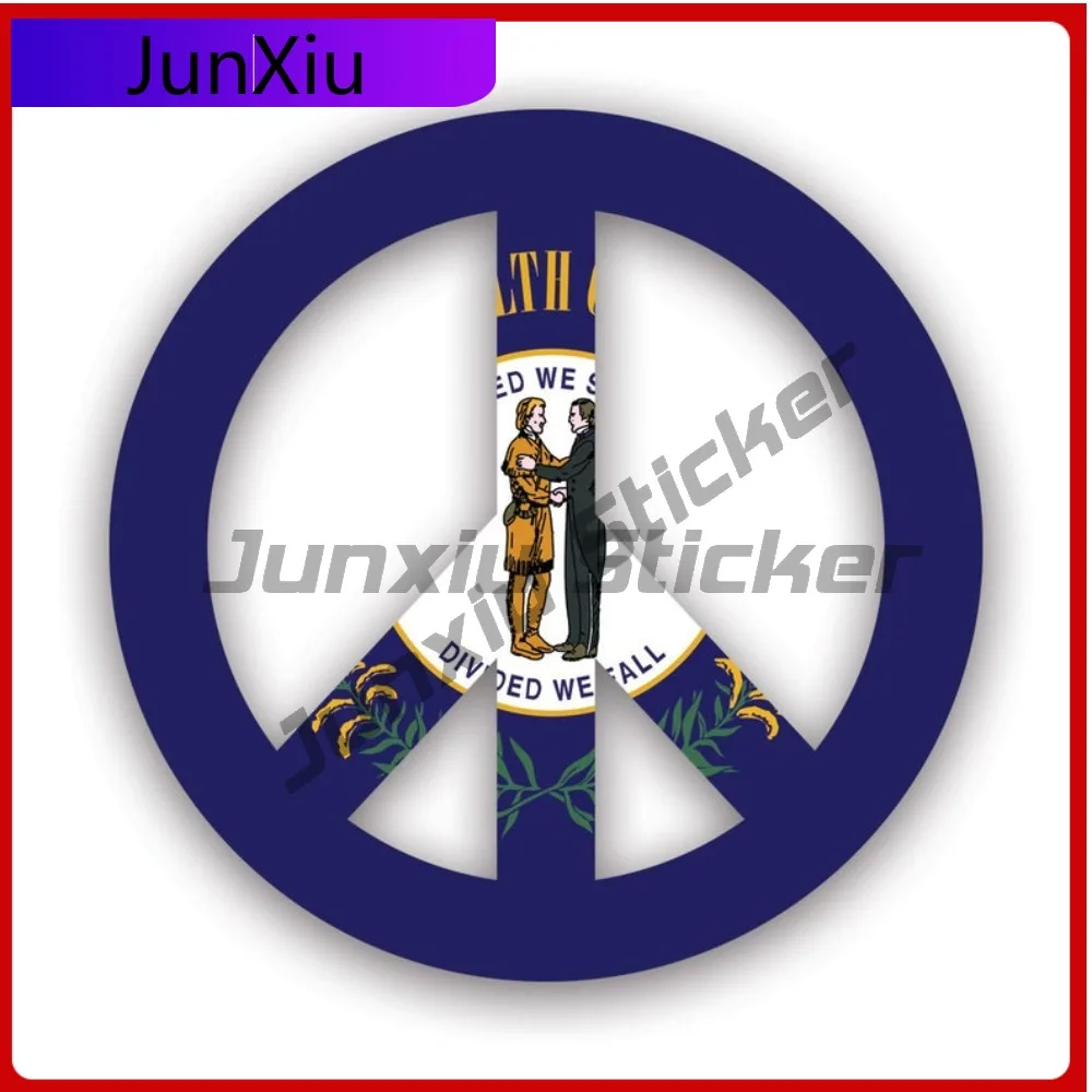 

Kentucky Flag Peace Fade Resistant Scratch Resistant Sport For Laptop Bumper Motorcycle Easy To Remove Self Adhesive Decor