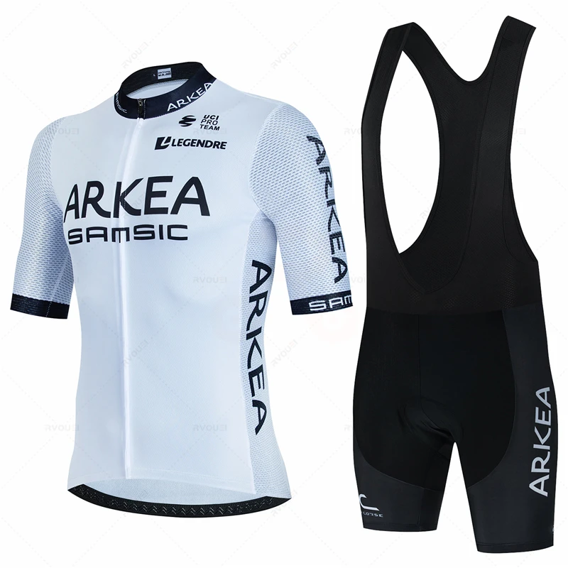 Arkea-Cycling Clothing for Men, Summer Bicycles Jersey Sets, Mountain Bike Bib Shorts, Triathlon Maillot Shirts, 2024