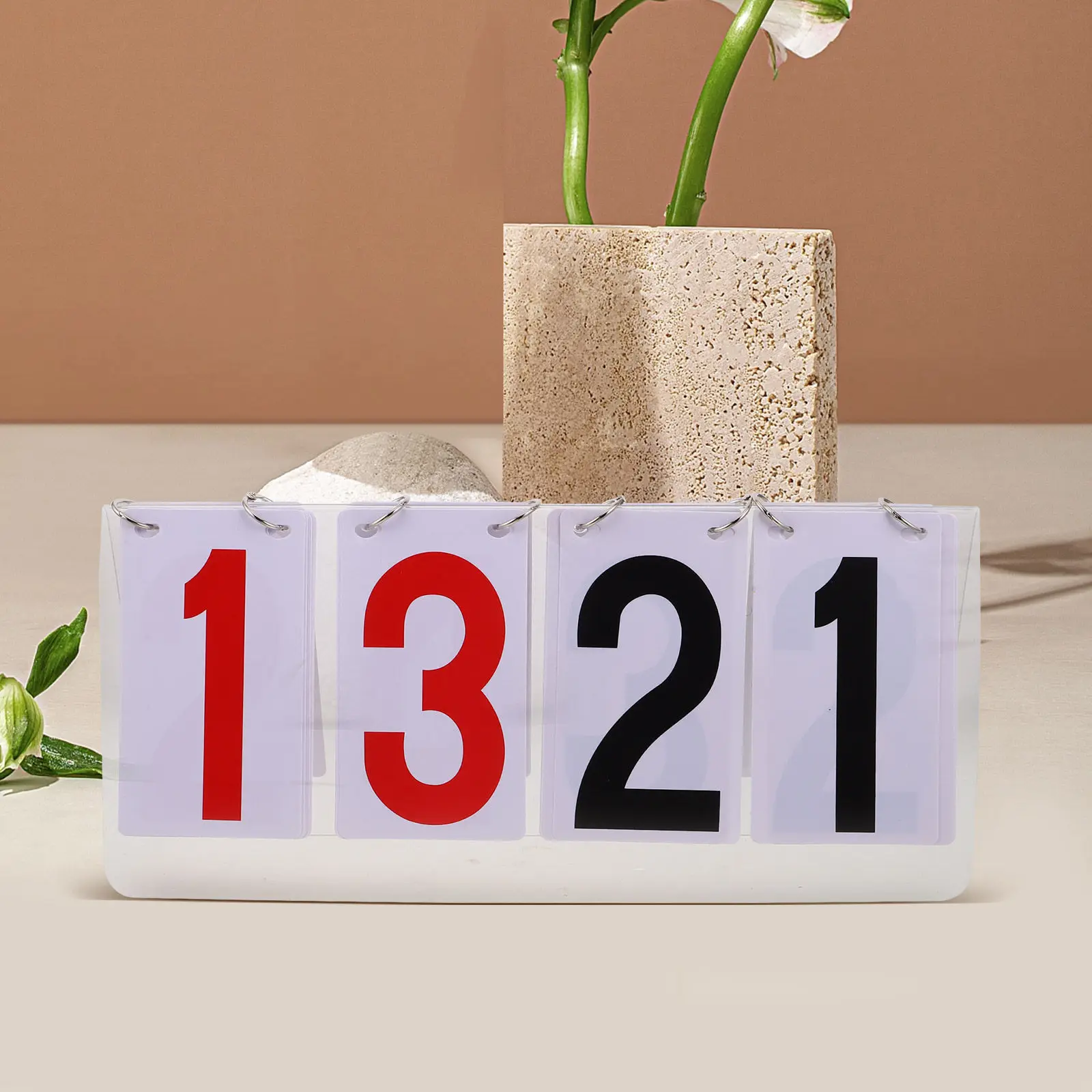 Red and Blue Flip Scoreboard Tabletop Portable Sports Score Counter for Table Tennis Basketball Billiards Volleyball Pickleball