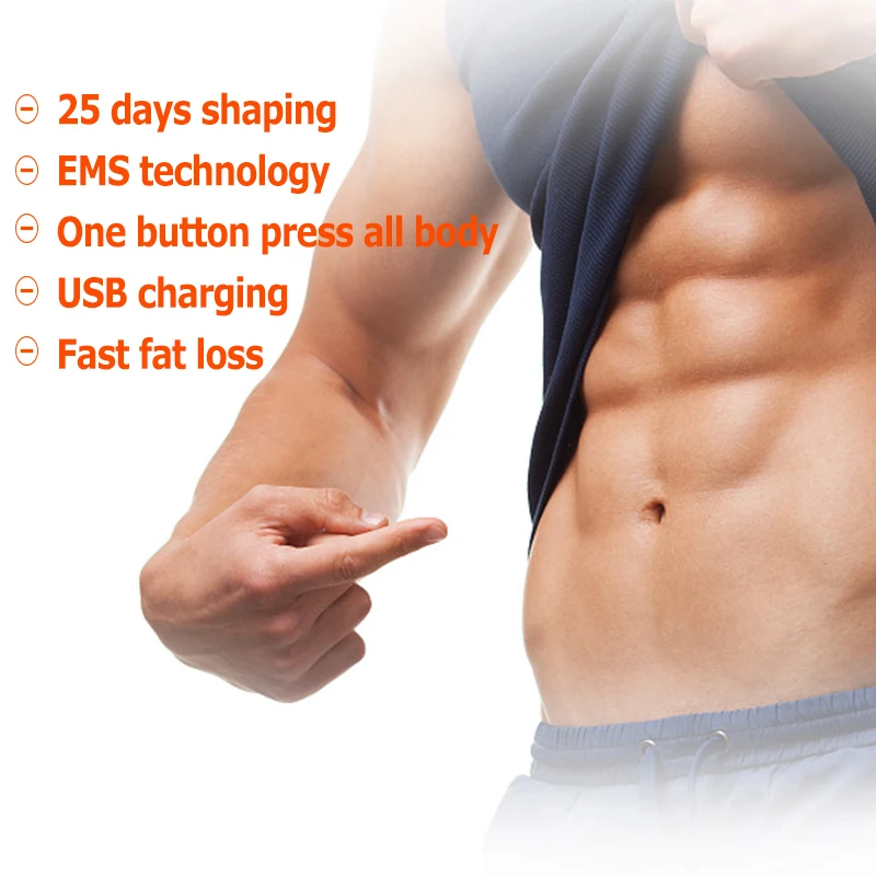 Electric EMS Muscle Stimulator Smart Fitness Abdominal Training Weight Loss Stickers Wireless Body Slimming Massager