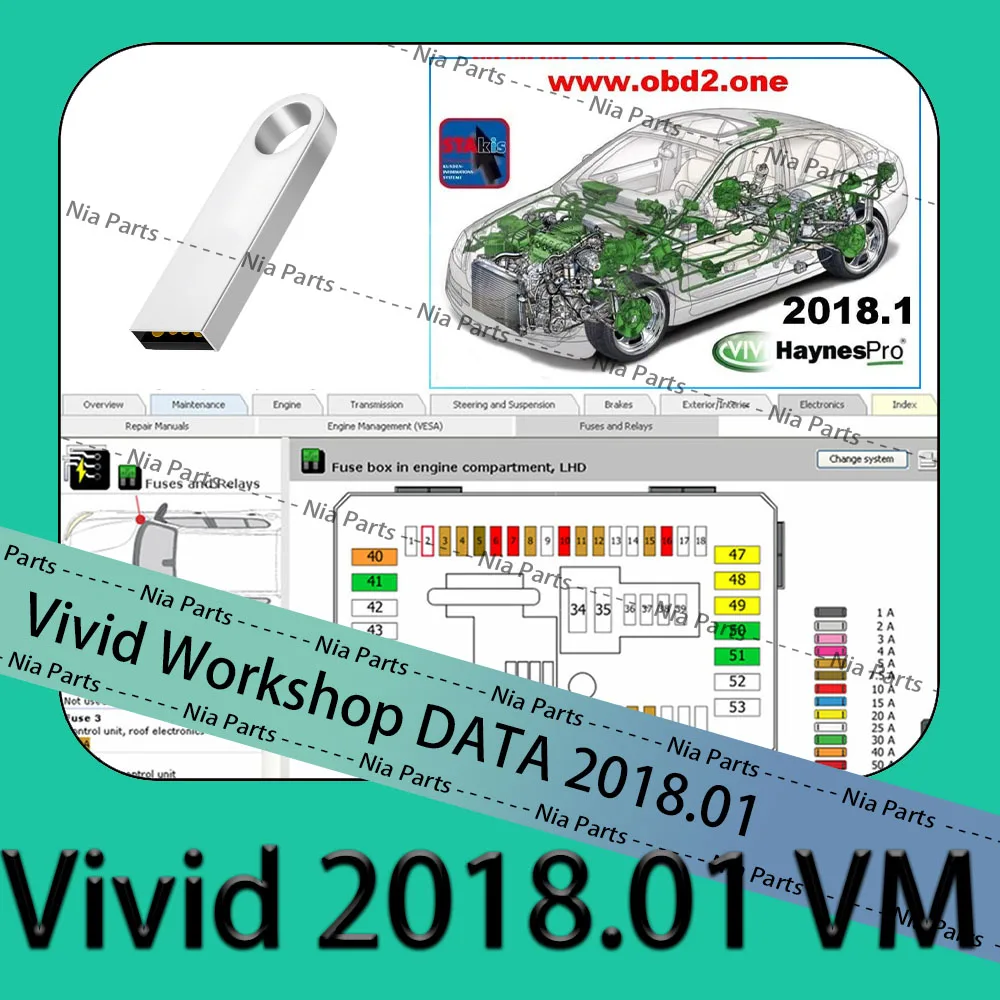 

VM vivid workshop DATA 2018.01 Diagnostic software Virtual Machine Version Repair equipment obd2 scanner tuning auto tools new