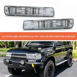 Crystal Type Front Bumper Turn Signal Lamp For TOYOTA LAND CRUISER 80 Series 1991-1998 LC80 FJ80 FZJ80 HDJ80 HZJ80 4500