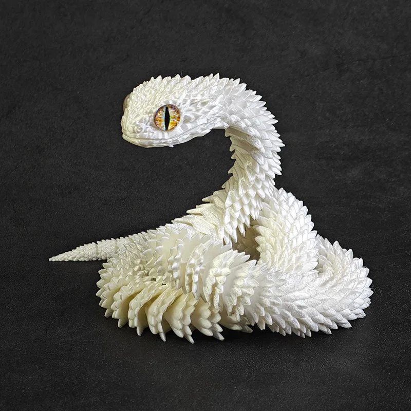 Integrated joint movable viper 3D printing bjd national tide toy desktop decoration car ornament creative gift