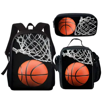 Zaino per bambini moda basket stampa 3D borse da scuola Set per ragazzi ragazze Bagpack Toddlle zaino borsa per libri per studenti zainetto