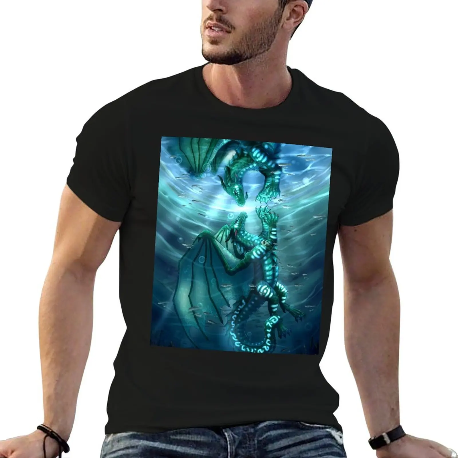 

Wings of Fire - Fathom and Turtle T-Shirt funny t shirts cotton man t shirt summer T-Shirt