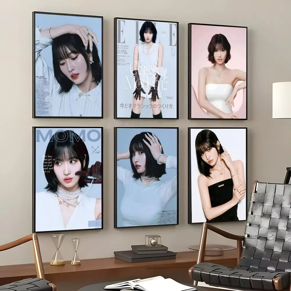 K-pop Idol Momo Poster Self-Adhesive Waterproof Wall Stickers, Coffee Bar Home Wall Decor