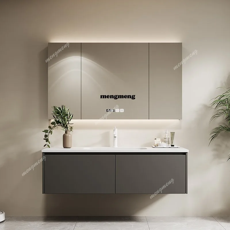 

Customized integrated basin washbasin bathroom cabinet combination bathroom washbasin bathroom