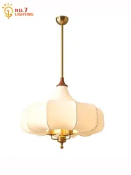 French Retro Medieval Fabric Art Decorative Pendant Lights LED E27 Gold Lustre Home Decor Bedroom Study Studio Salon Restaurant