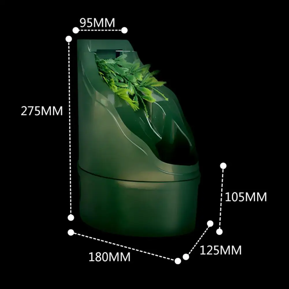 

Питьевой фонтан для рептилий, компактный питьевой фонтан с двойной фильтрацией, для домашних животных, ландшафтный