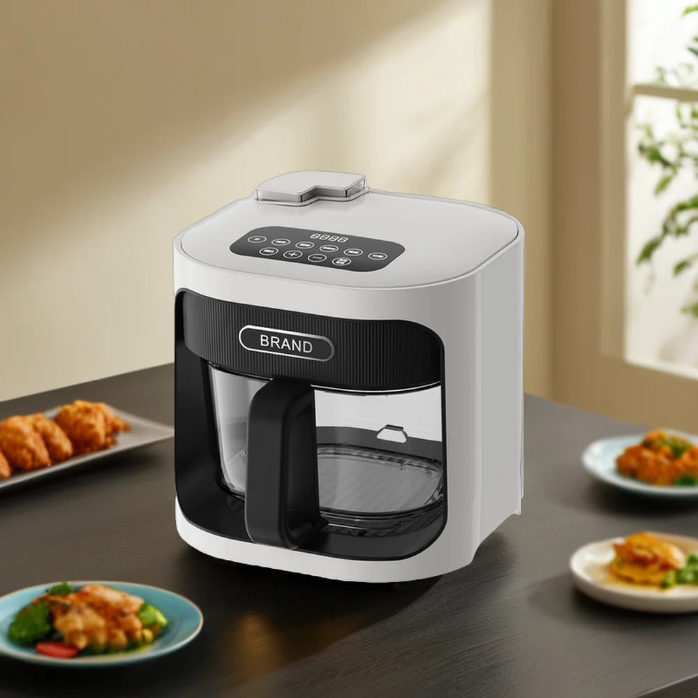 

Geming 4.5L Big Capacity Air Fryer Plastic Steam Cooker with Digital Control Oil-Free Electric Household Kitchen Tool