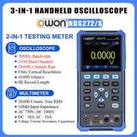 OWON HDS272 HDS272S Handheld Digital Oscilloscope Multimeter 100MHz Bandwidth 500MS/S 2 Channels + 1 Channel Generator 2 Counts