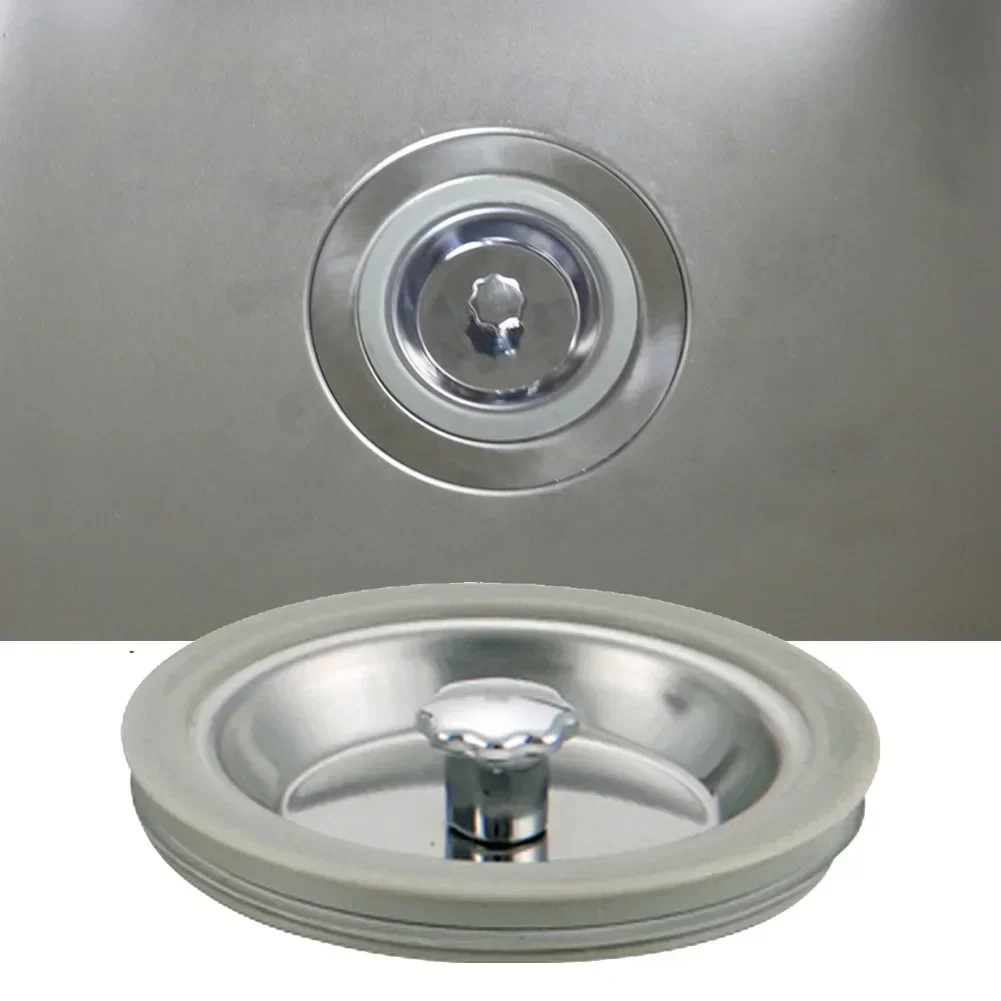 82mm Stainless Steel Kitchen Sink Strainer Stopper Waste Plug Sink Filter Bathroom Hair Catcher Drains Strainers  Drain Stopper