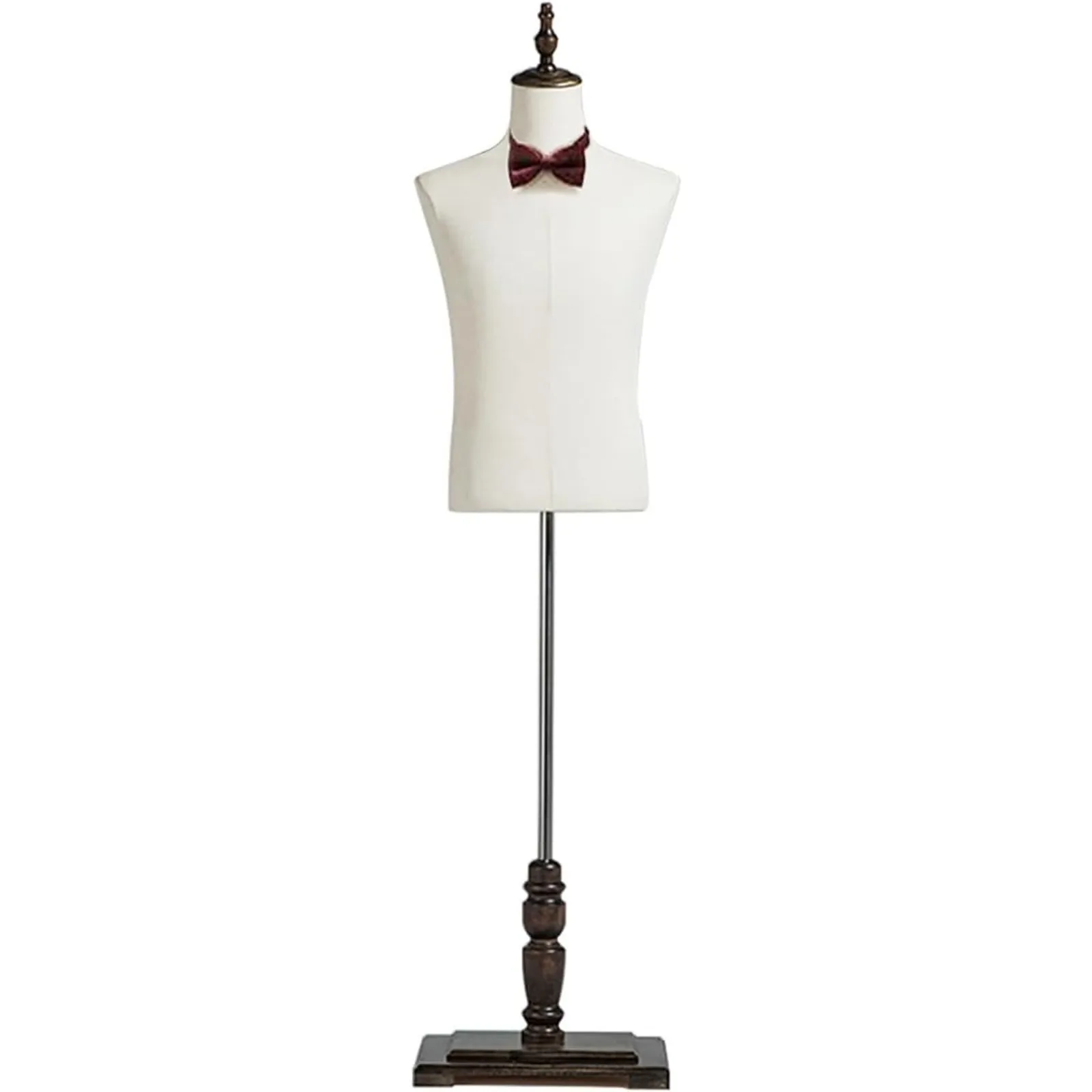 US Male Mannequin Torso Dress Form Mannequin Body with Stand Solid Wood Arm, 73