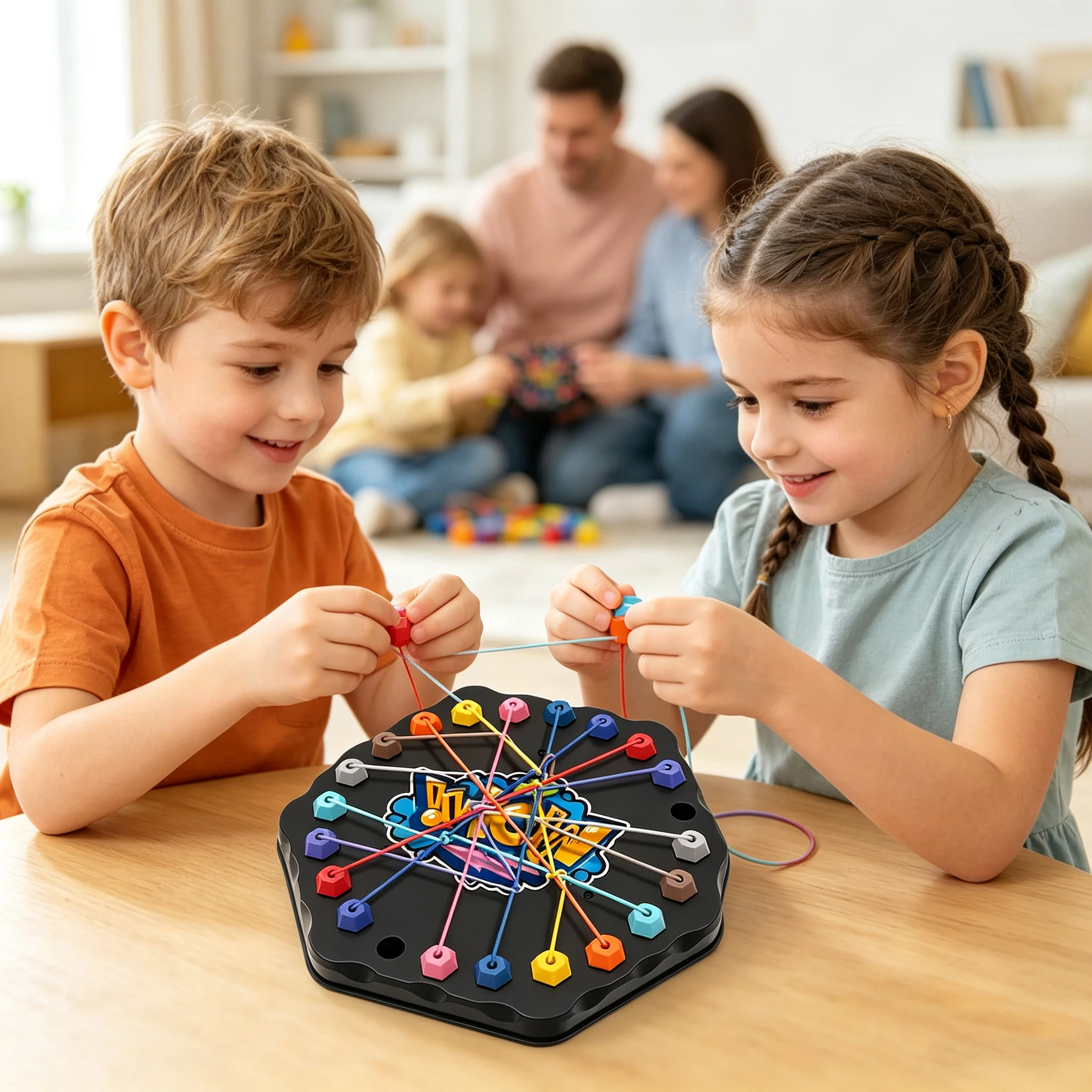 Twisted Rope Puzzle Game Brainy Knots Rope Untangling Board Game, Rope Knots Challenge Game, String Solution Central Lacing Toys