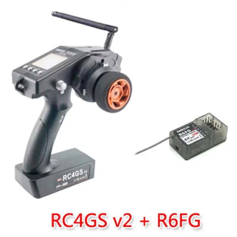 Radiolink RC6GS V2 2.4G 7 Channel Radio Transmitter with R7FG Receiver Gyro Telemetry Included Remote Controller for RC Car Boat