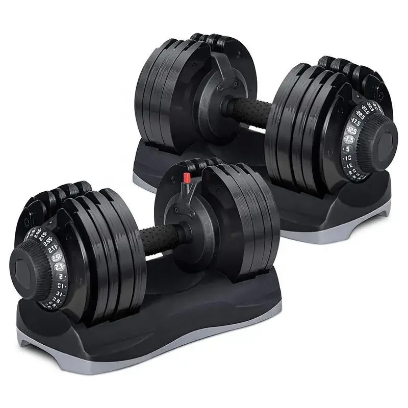 71.5 pound adjustable dial dumbbells