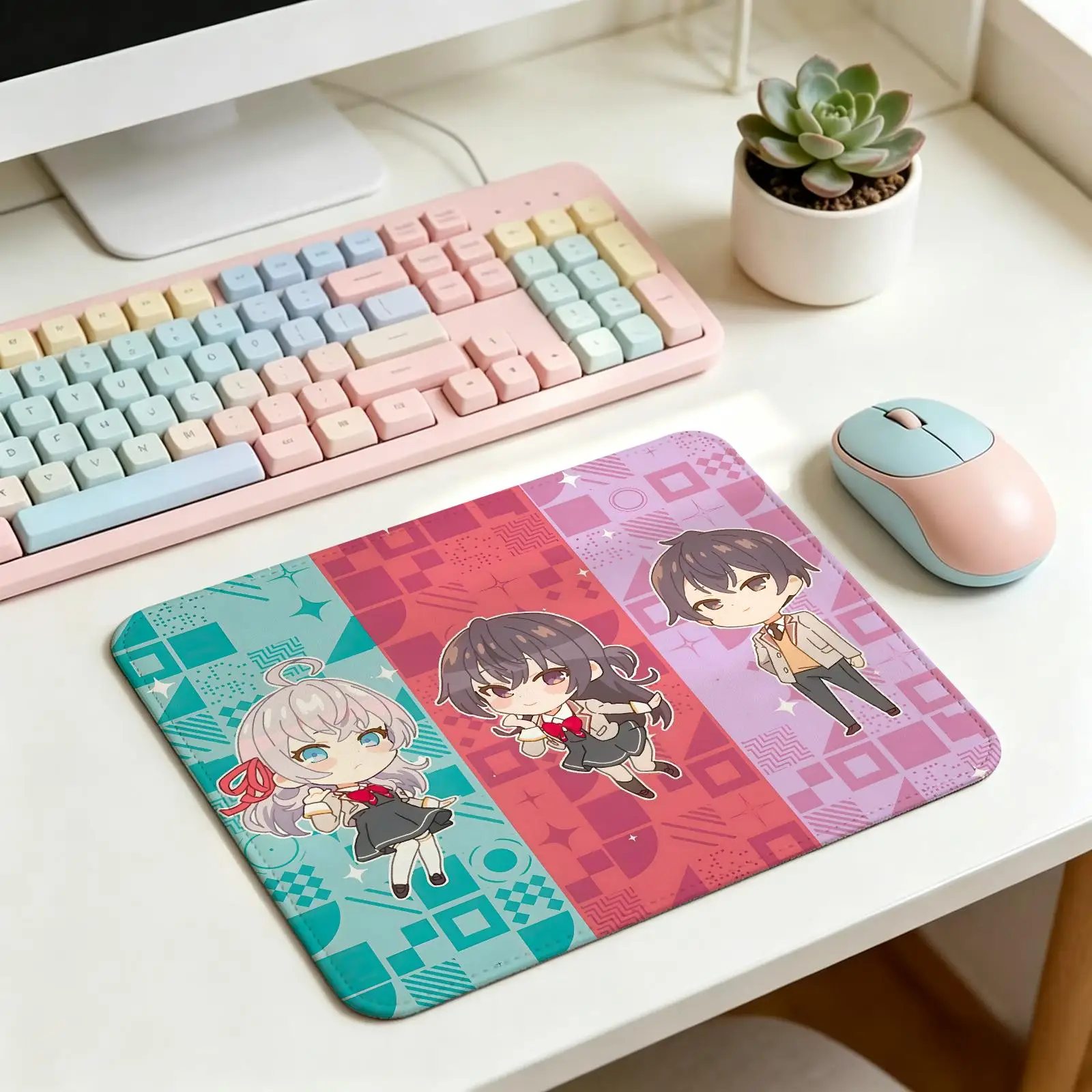 Gaming Mat,Reinforced Stitched Edge,Alya Sometimes Hides Her Feelings in Russian Portable Non‑Slip Pad for Laptop Office