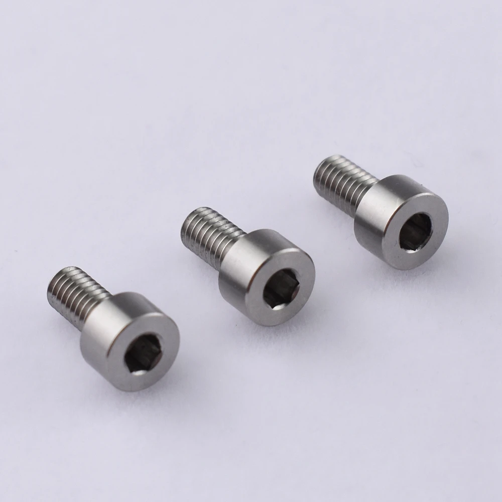 1 Set (3 Pieces) Titanium Alloy Electric Guitar Tremolo System Bridge Locking Nut Screws - Made in Japan