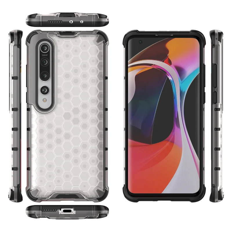 Mi10 Case Shockproof Hybrid Armor Phone Case For Xiaomy Xiomi Xiaomi Mi 10 Pro Mi 10Pro Mi10Pro 5G Transparent Hard Back Cover