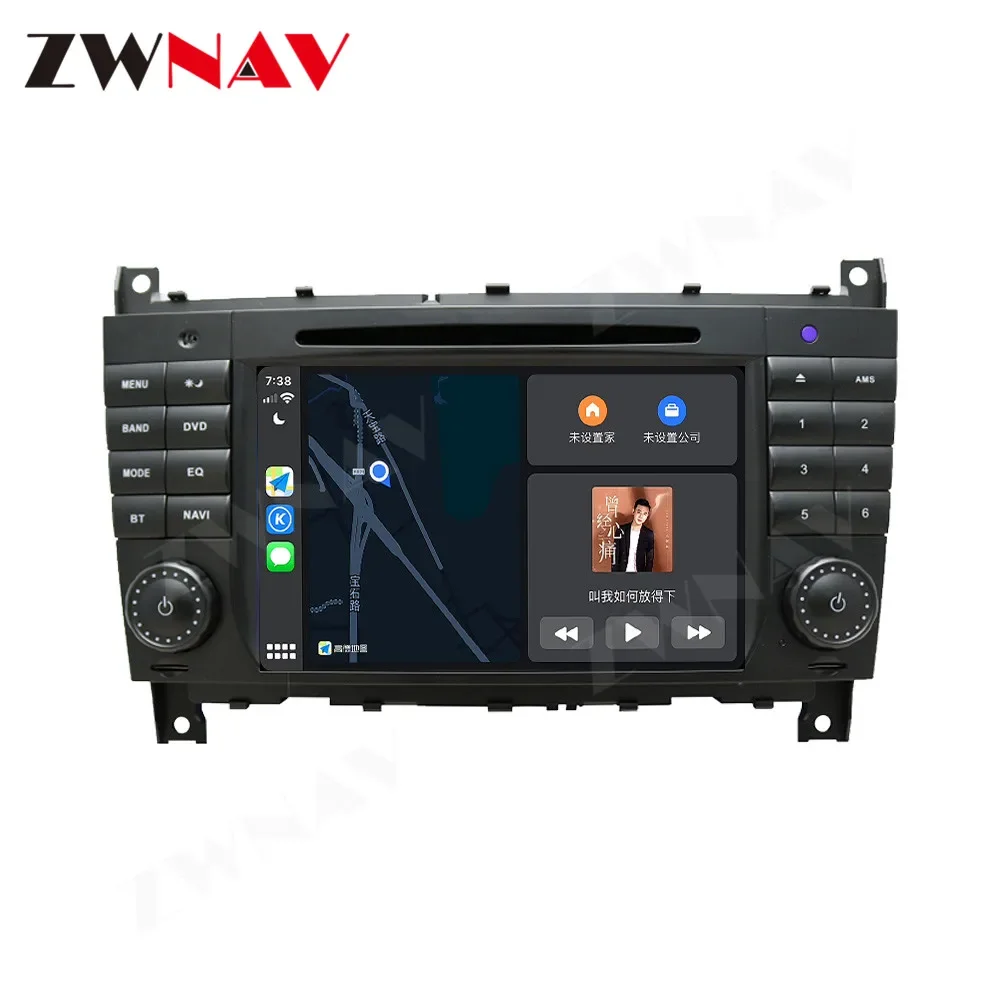 8 Core 7 Inch Android 12 Car Radio for Benz W203 Touch Screen GPS Wireless CarPlay Stereo Multimedia Player