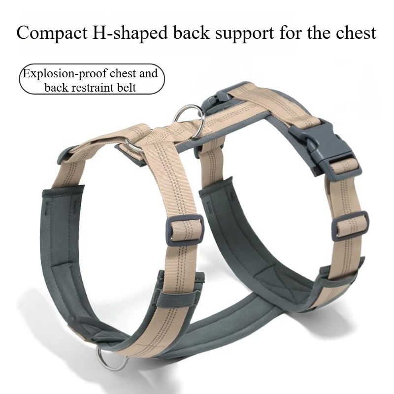 

Dog leash is suitable for all dog pets, anti-explosion chest and back protection dog walking rope pet accessories Pet supplies