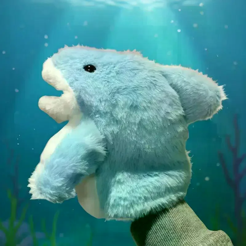 

Blue Shark Stuffed Hand Puppet, Ideal Children's Gift, Educational Play Toy, Cute Stuffed Animal