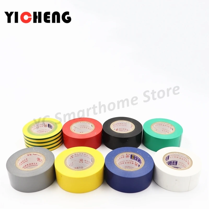 1Pcs Senior electrical tape insulation tape wire electrical PVC waterproof tape cloth width 3.3cm long 18 meters 8 colors