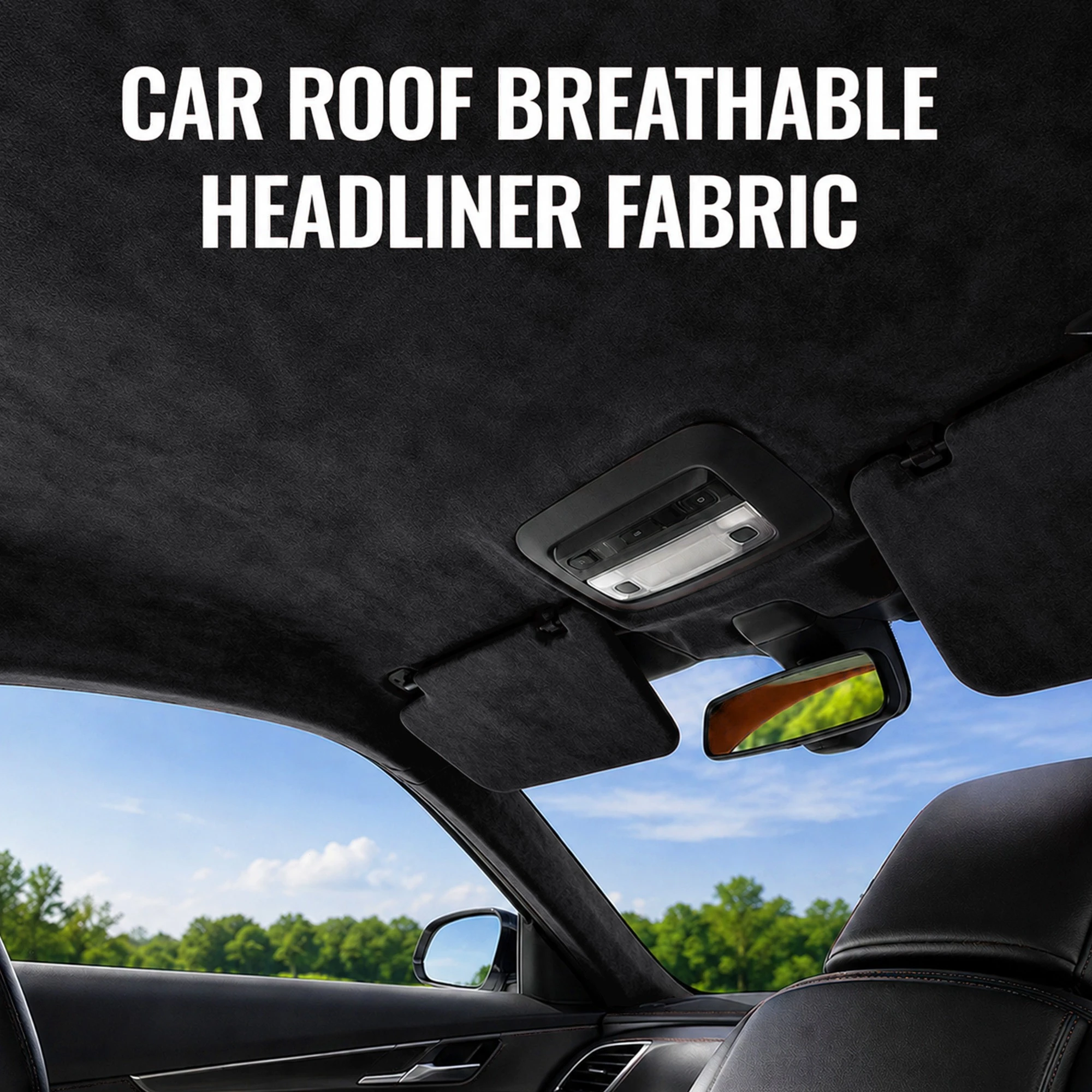 UXCELL 137cm Length 160cm Width Velvet 150g Headliner Fabric for Car Truck RV SUV Boat Automotive Beige Car interior Decorations