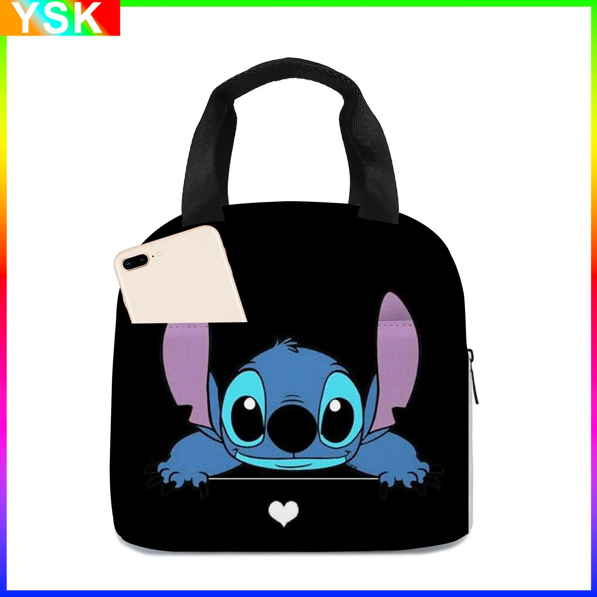 MINISO Stitch Children\'s Lunch Bag Primary School Lunch Box Bag Children\'s Best Gift Cartoon Mochila Best Gift for Children