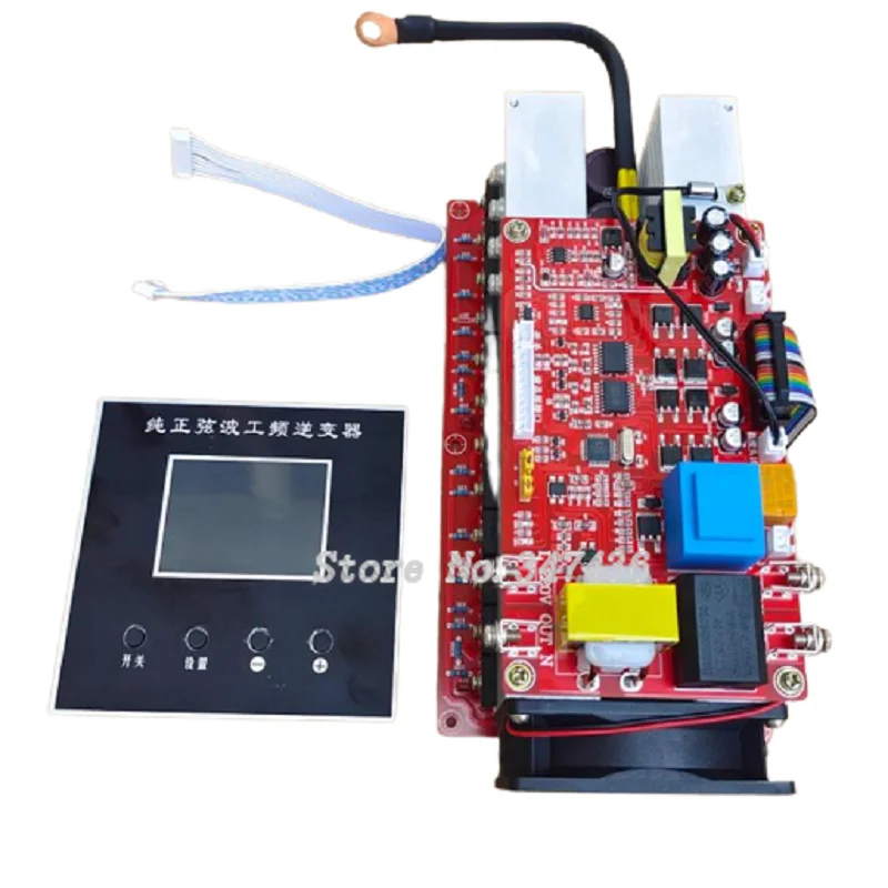 LCD display power frequency with English Pure sine wave power frequency Inverter motherboard 12v-72v universal 24-tubes