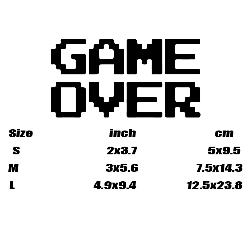 “GAME OVER”Pixel style Stickers，CUTE&FUNNY Stickers for Pixel Style lover.For cars trucks motorcycles and laptops!