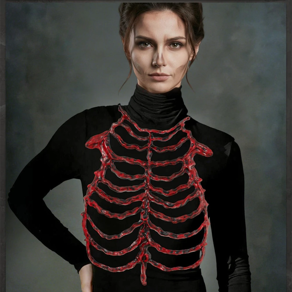 Hollow Out Skeleton Costume Halloween Skull Frame Cosplay Party Performance Props
