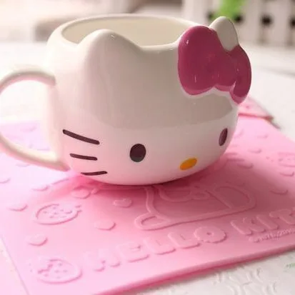 

Sanrio Hello Kitty Silicone Anti-Hot Insulation Pad Anime My Melody Square Non-Slip Coaster Tableware Pot Mat Pot Dish Placemat