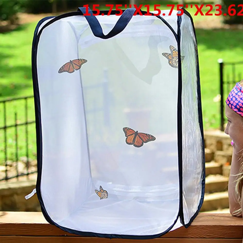 

16''x16''x24'' Collapsible Backyard Butterfly Cage Habitat Terrarium Fine Wire Mesh